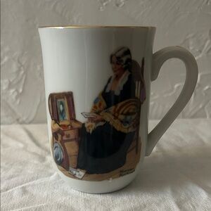 Vintage 1982 Norman Rockwell Museum Mug Titled "Memories".